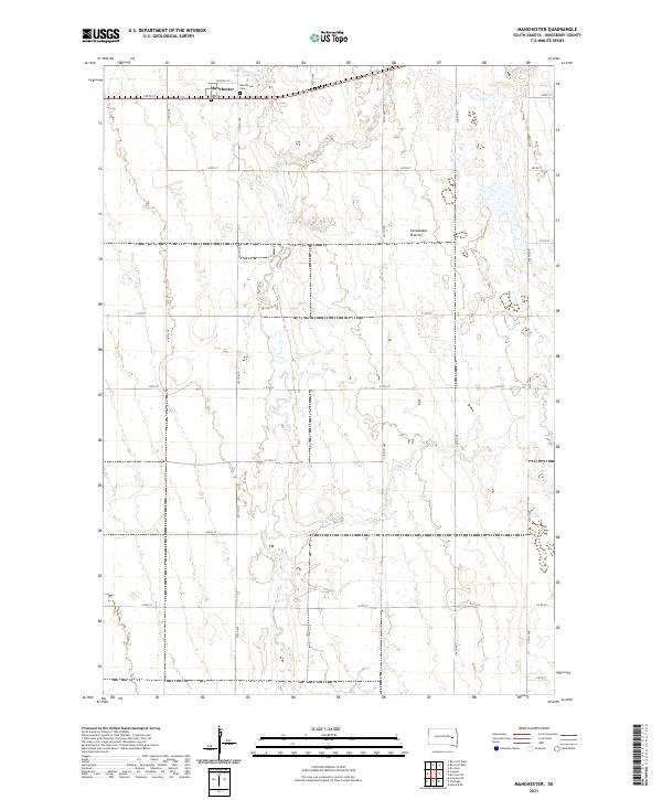USGS US Topo 7.5-minute map for Manchester SD 2021