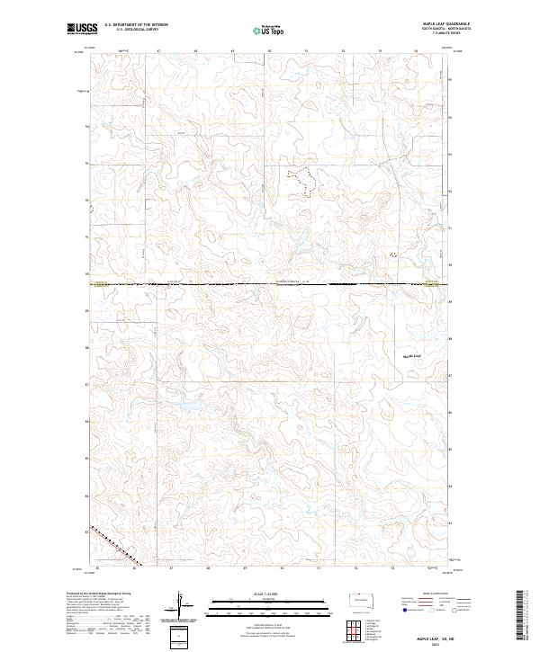 USGS US Topo 7.5-minute map for Maple Leaf SDND 2021