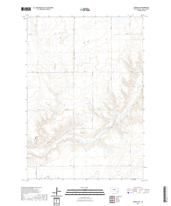 USGS US Topo 7.5-minute map for Okobojo NE SD 2021