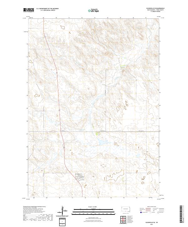 USGS US Topo 7.5-minute map for Olsonville SE SD 2021