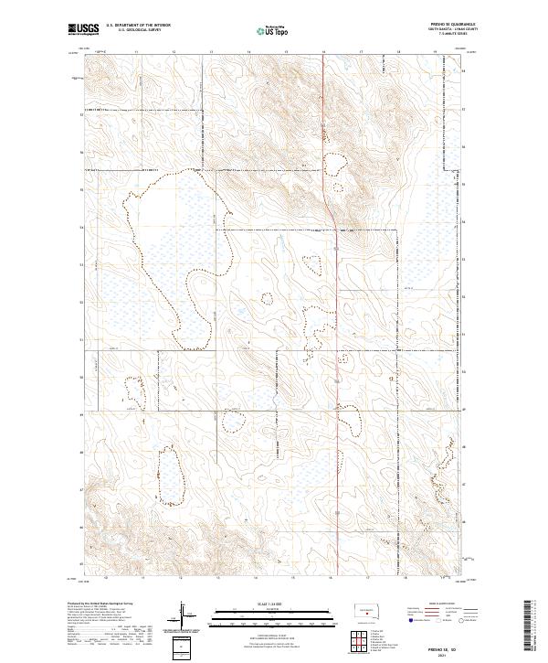 USGS US Topo 7.5-minute map for Presho SE SD 2021