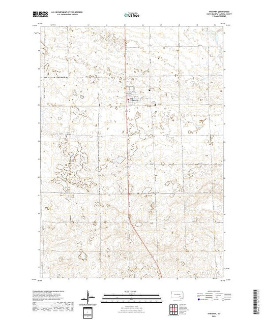 USGS US Topo 7.5-minute map for Stickney SD 2021 – American Map Store