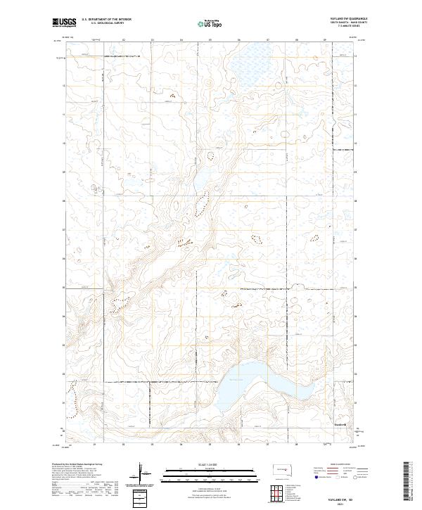 USGS US Topo 7.5-minute map for Vayland SW SD 2021