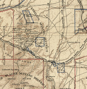 Topographical Map of Santa Fe County, New Mexico