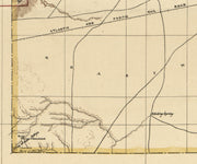 Topographical Map of Santa Fe County, New Mexico