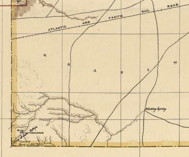 Topographical Map of Santa Fe County, New Mexico
