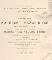 Map of the Sources of the Snake River, 1870