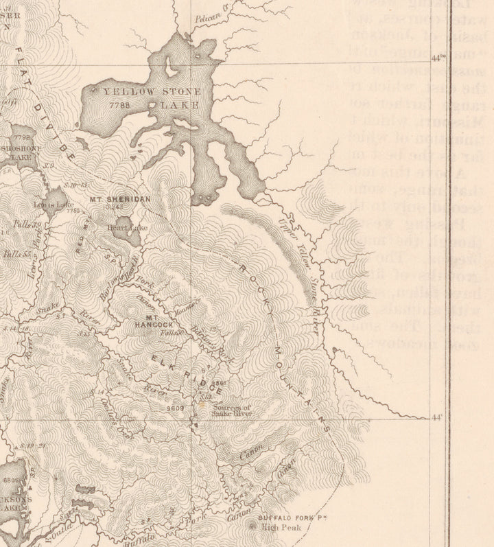 Map of the Sources of the Snake River, 1870