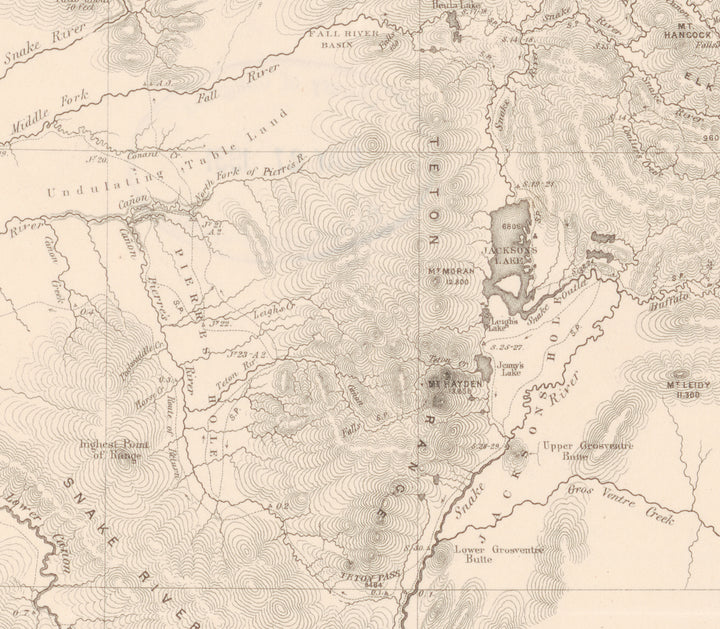 Map of the Sources of the Snake River, 1870