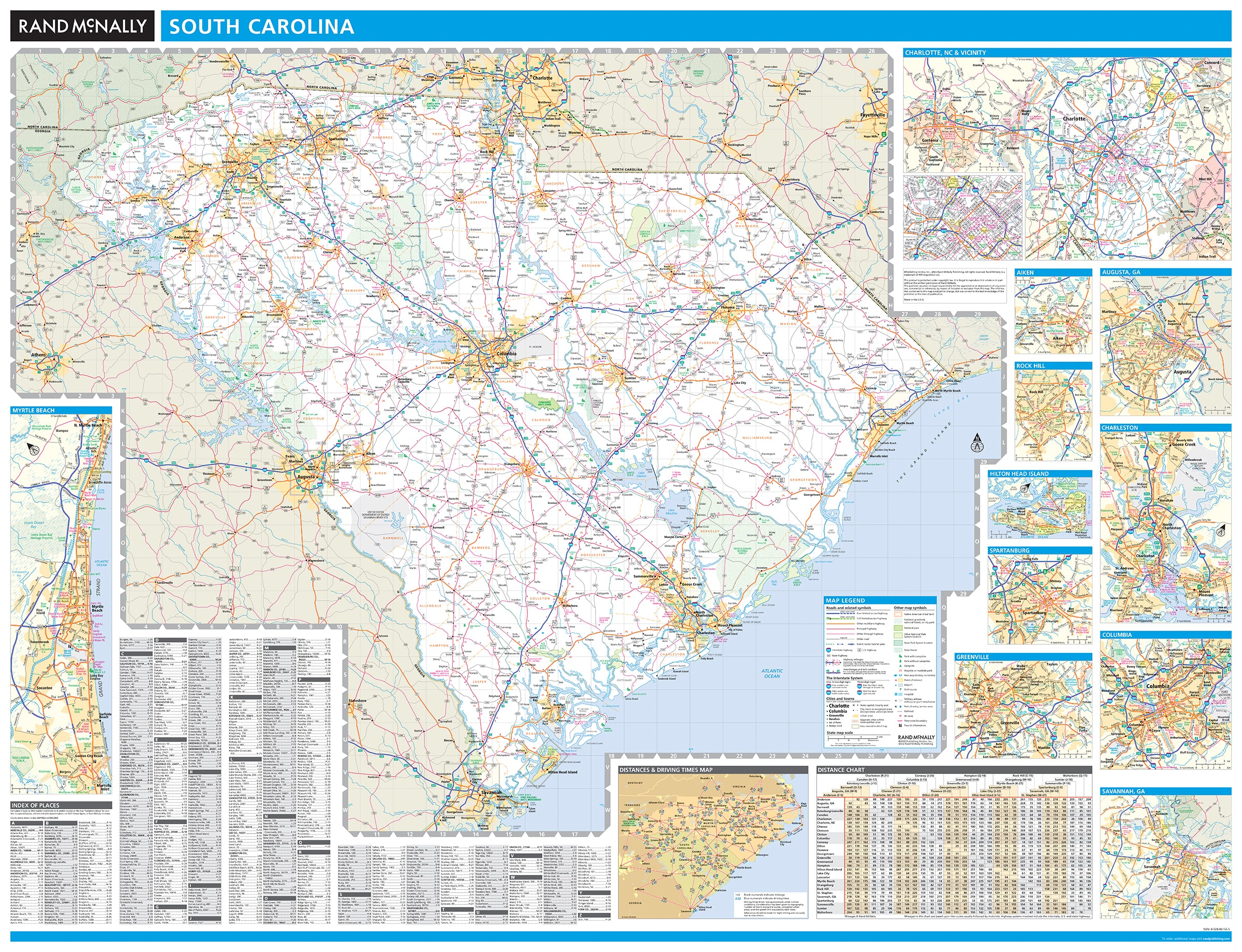 South Carolina by Rand McNally – American Map Store
