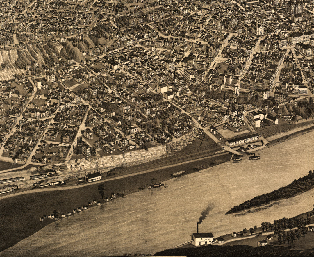 St. Paul, Minnesota, 1883 - State Capital and County Seat of Ramsey County