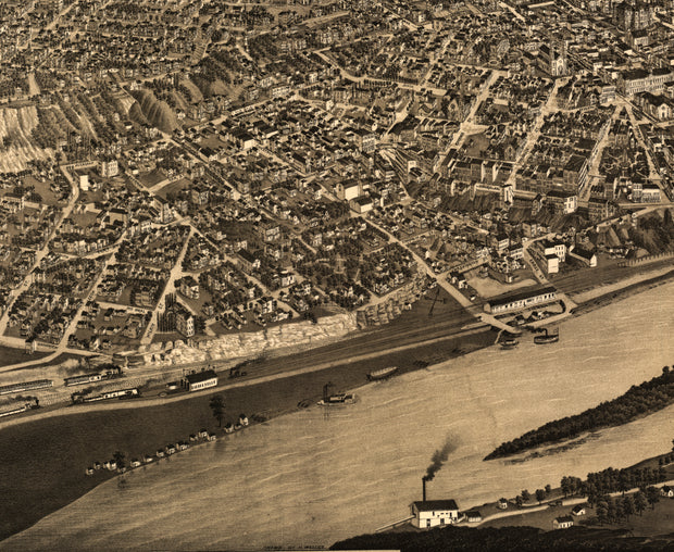 St. Paul, Minnesota, 1883 - State Capital and County Seat of Ramsey County