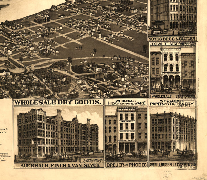 St. Paul, Minnesota, 1883 - State Capital and County Seat of Ramsey County
