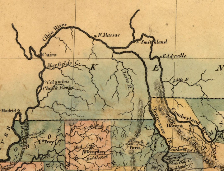 Map of the State of Tennessee, 1826