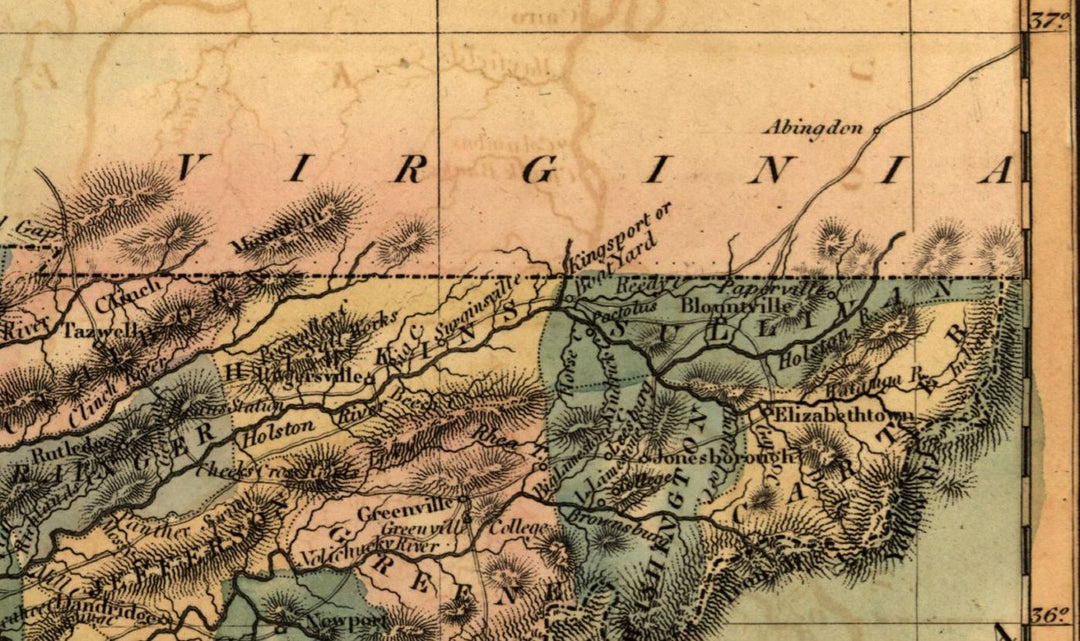 Map of the State of Tennessee, 1826