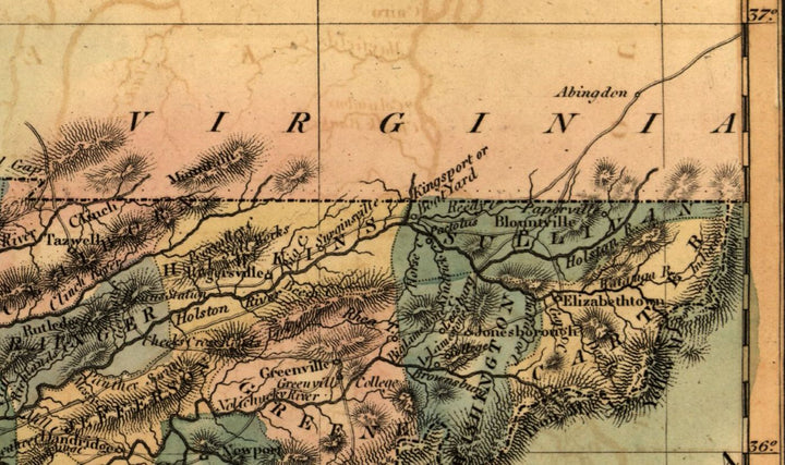 Map of the State of Tennessee, 1826