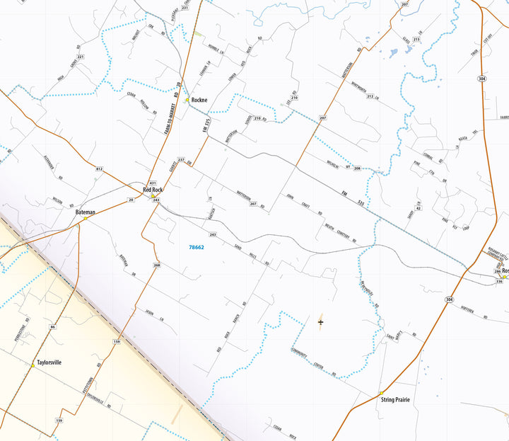 Bastrop County Tx Wall Map
