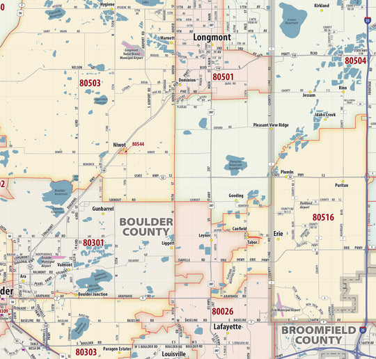 Denver Metro Area Zip Code Map – American Map Store
