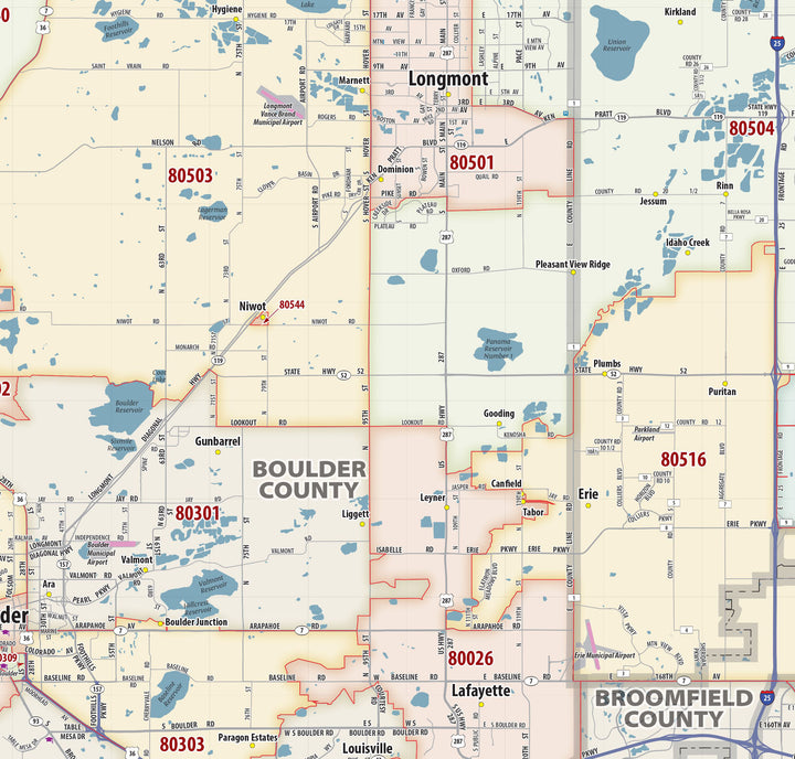 Denver Metro Area Zip Code Map