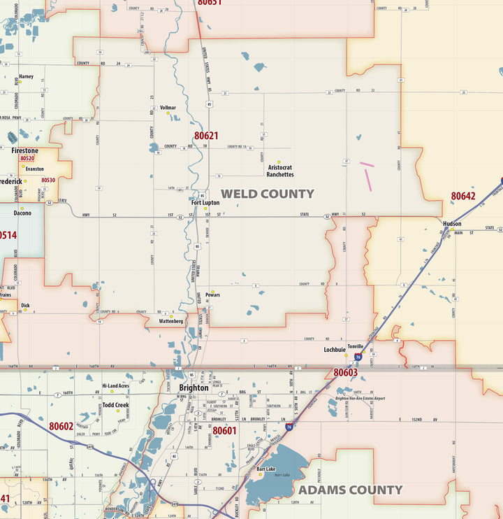 Denver Metro Area Zip Code Map