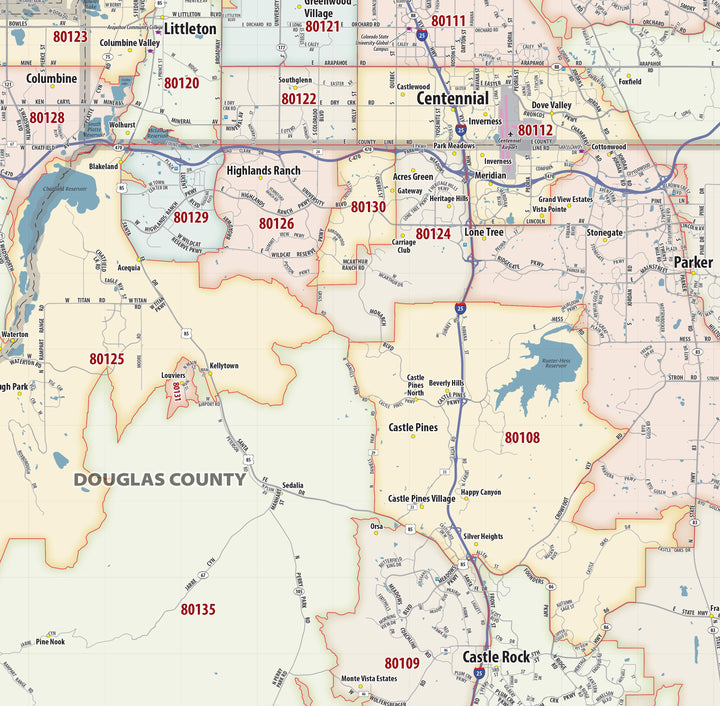 Denver Metro Area Zip Code Map