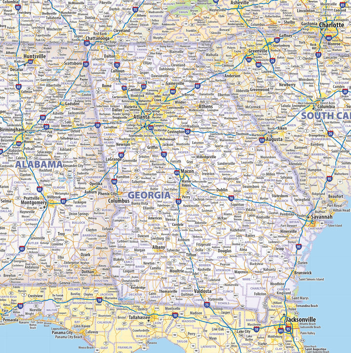 Eastern USA Wall Map
