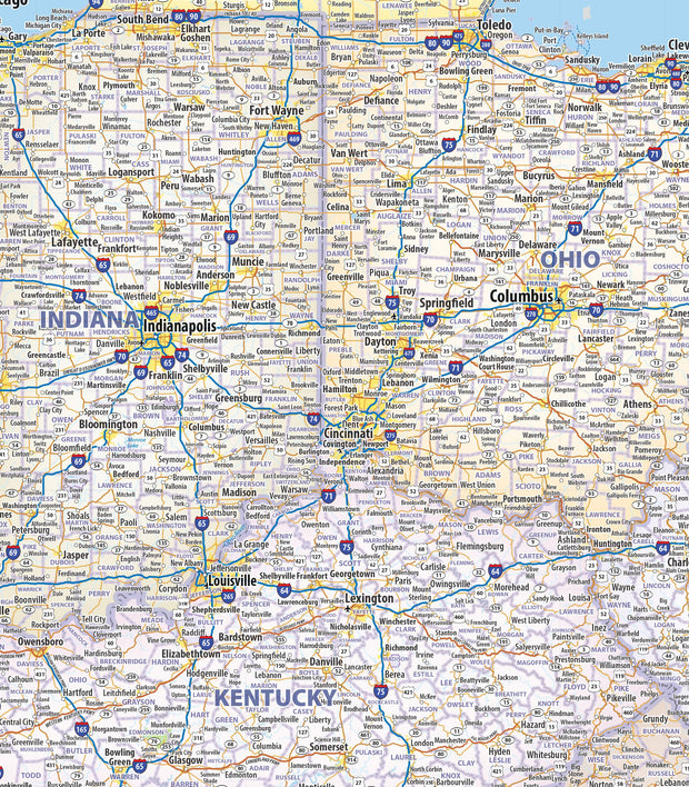 Eastern USA Wall Map