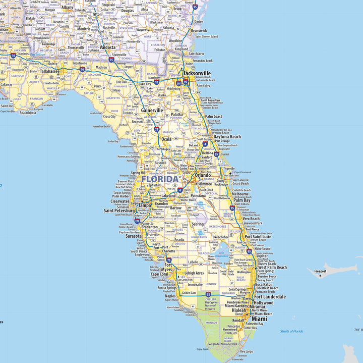 Eastern USA Wall Map