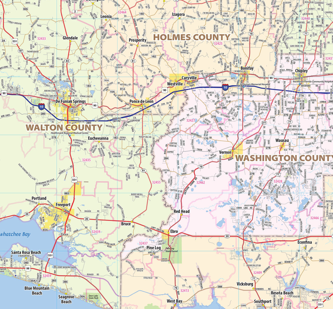 Map Of The Panhandle Of Florida 1288x857