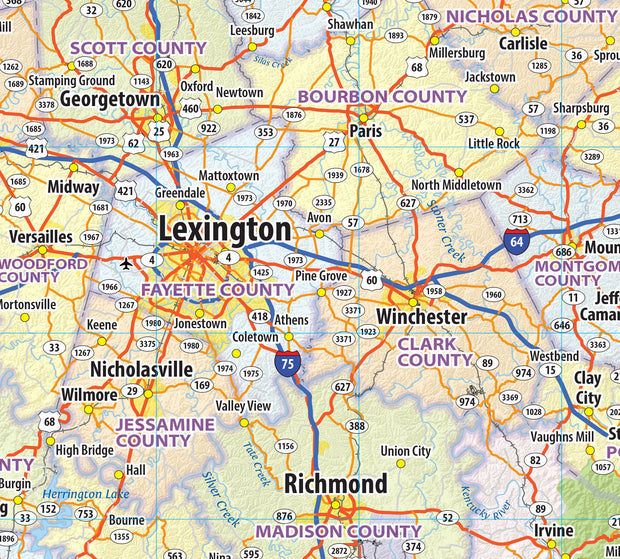 Kentucky Wall Map