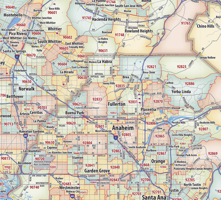 What Postcode Is La Los Angeles Area Zip Code Map – American Map Store