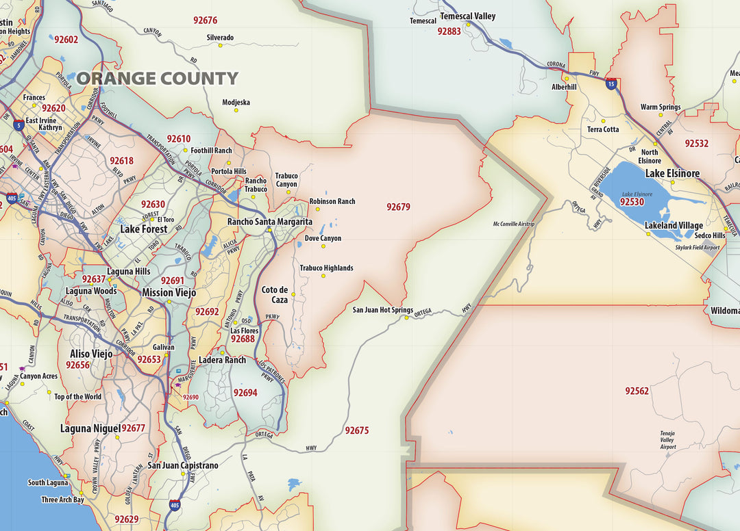 Los Angeles Area Zip Code Map