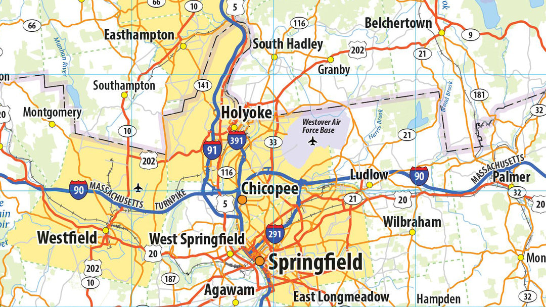 Sutton Ma Map Massachusetts State Wall Map – American Map Store