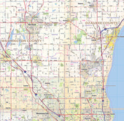 Milwaukee Metro Area Wall Map