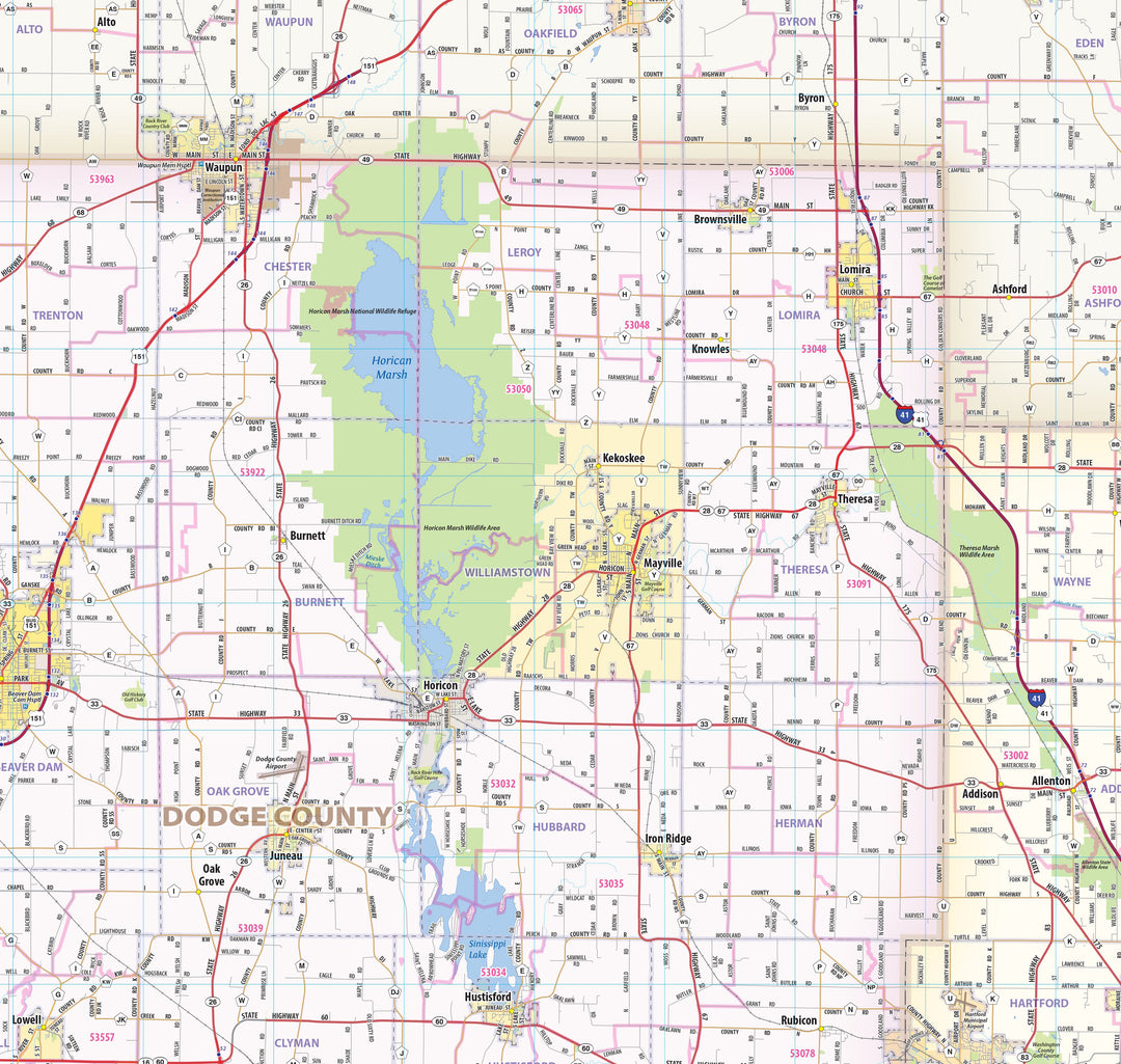 Milwaukee Metro Area Wall Map
