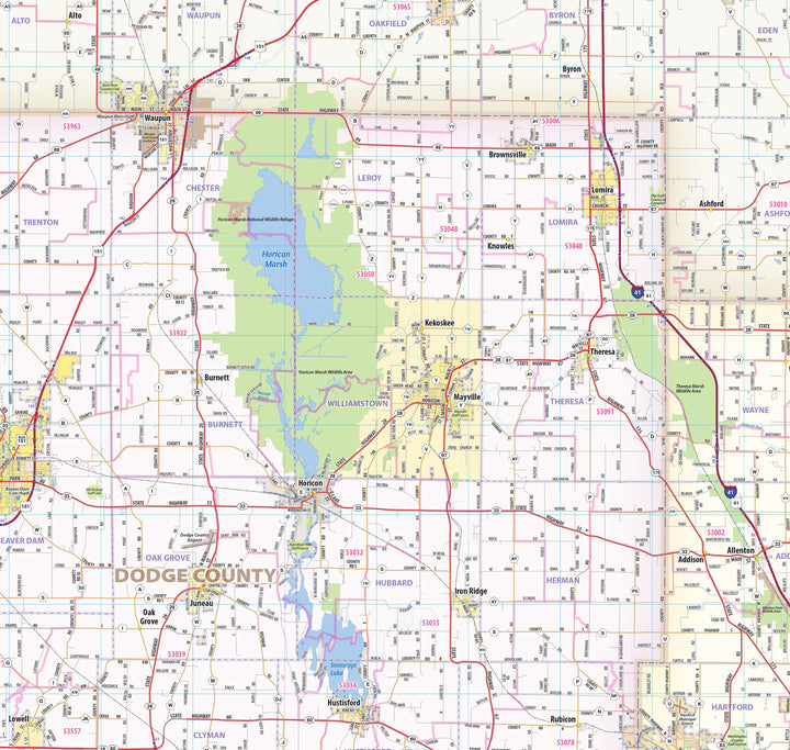 Milwaukee Metro Area Wall Map