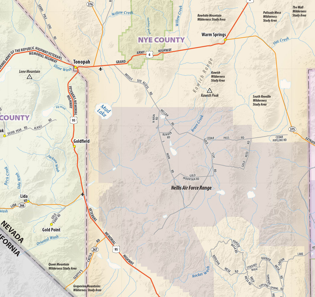 Nevada State Wall Map