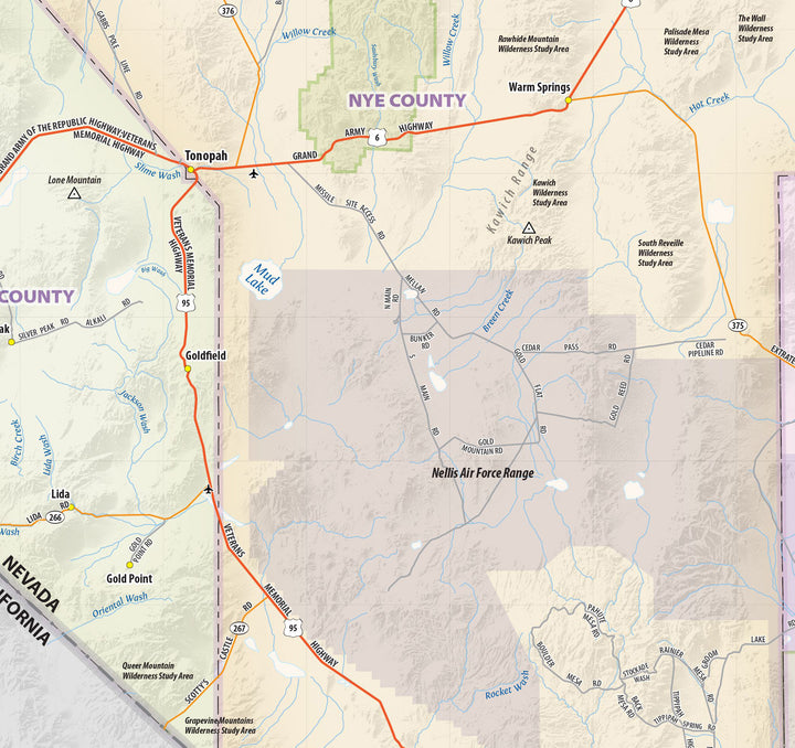 Nevada State Wall Map