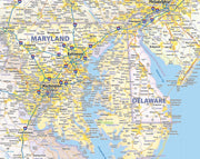 Northeast US Wall Map by Topographic Maps