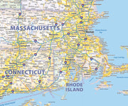 Northeast US Wall Map by Topographic Maps