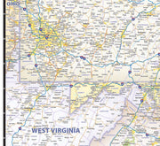 Northeast US Wall Map by Topographic Maps