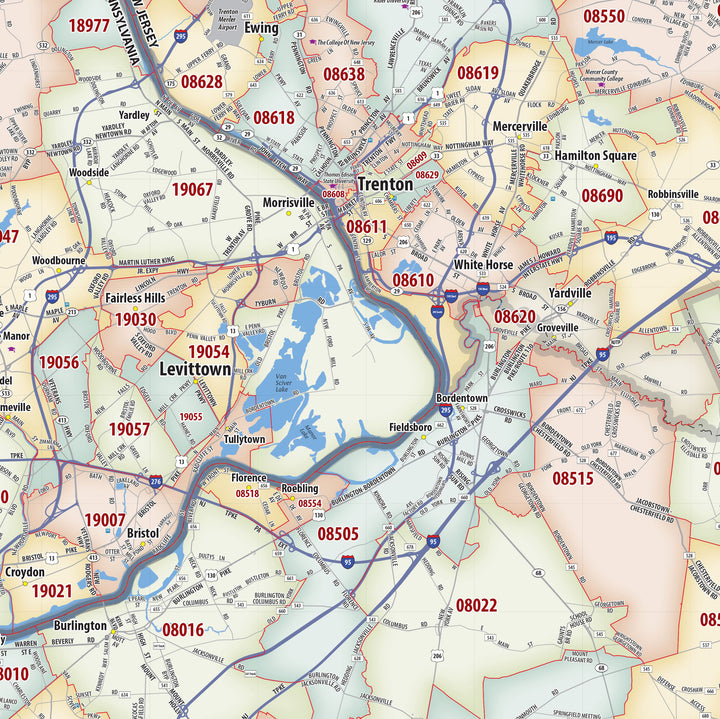 Philadelphia Metro Area Zip Code Map