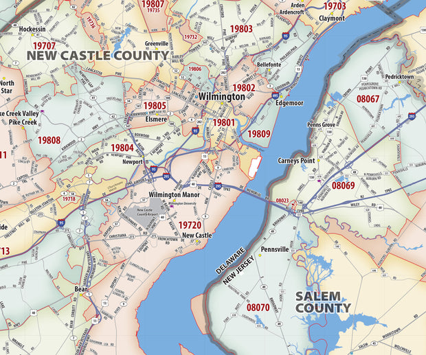 Philadelphia Metro Area Zip Code Map – American Map Store