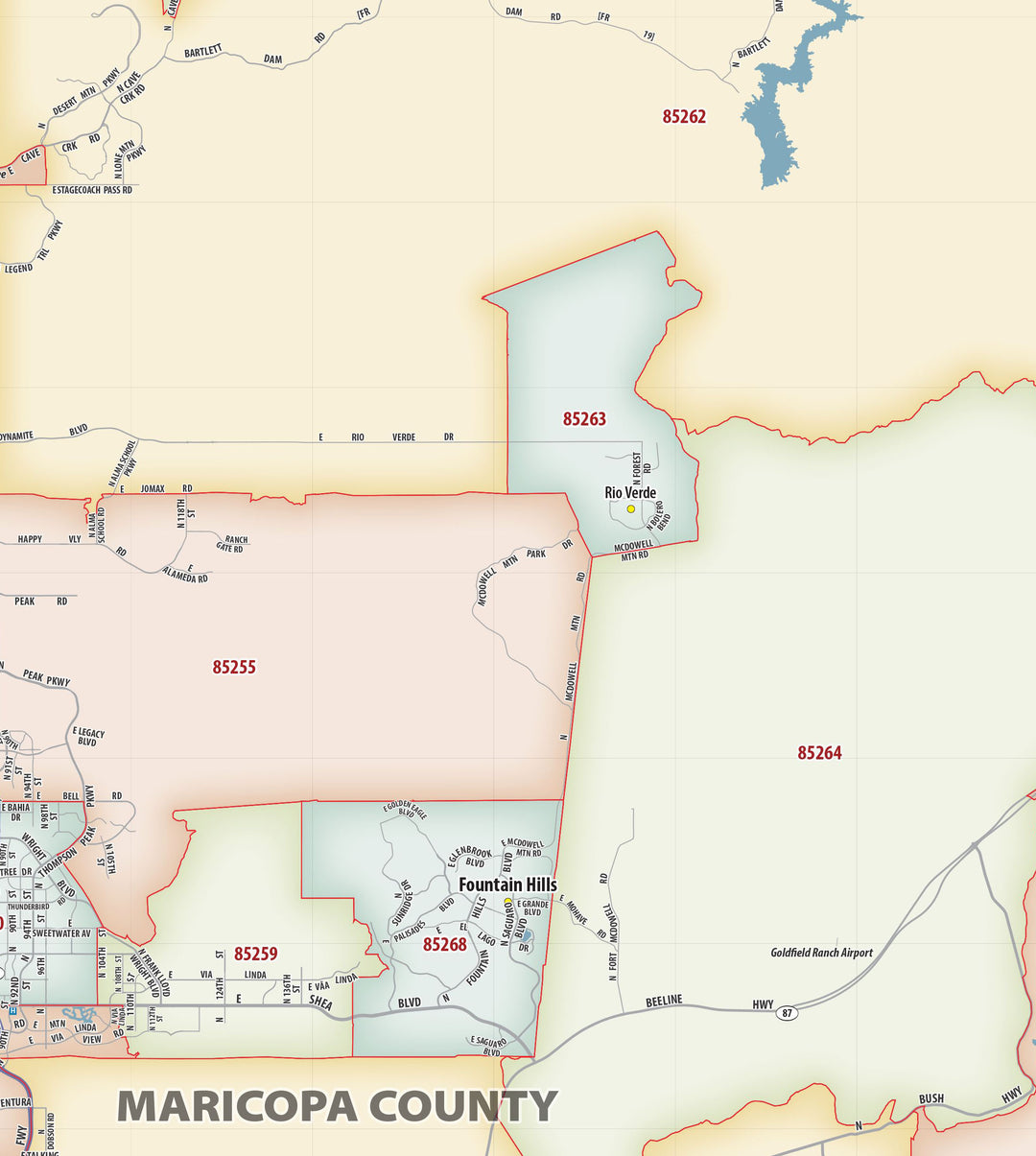 Phoenix Street Map With Zip Codes