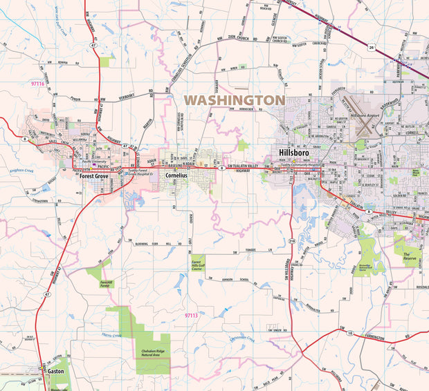 Portland Map Expanded Greater Portland Metro Area Wall Map – American Map Store