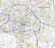 Raleigh, Durham, Chapel Hill - The Research Triangle Region Wall Map