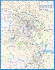 Richmond Va Metro Area Wall Map