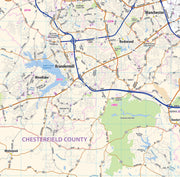 Richmond Va Metro Area Wall Map