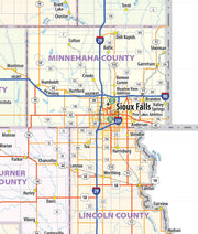 South Dakota State Wall Map