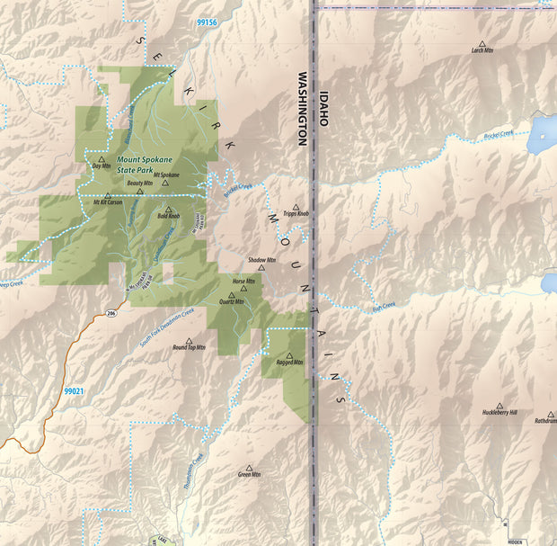 Spokane Coeur d'Alene Area Wall Map